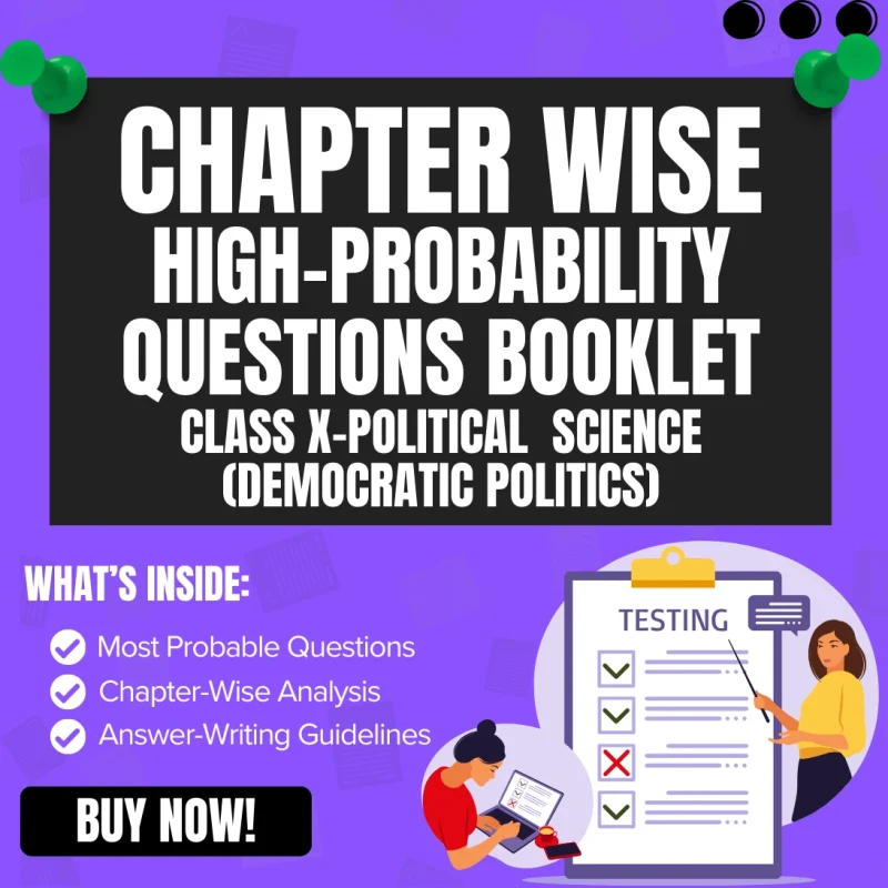 Most Probable Questions Booklet – Class 10 Political Science Chapter 2: Federalism